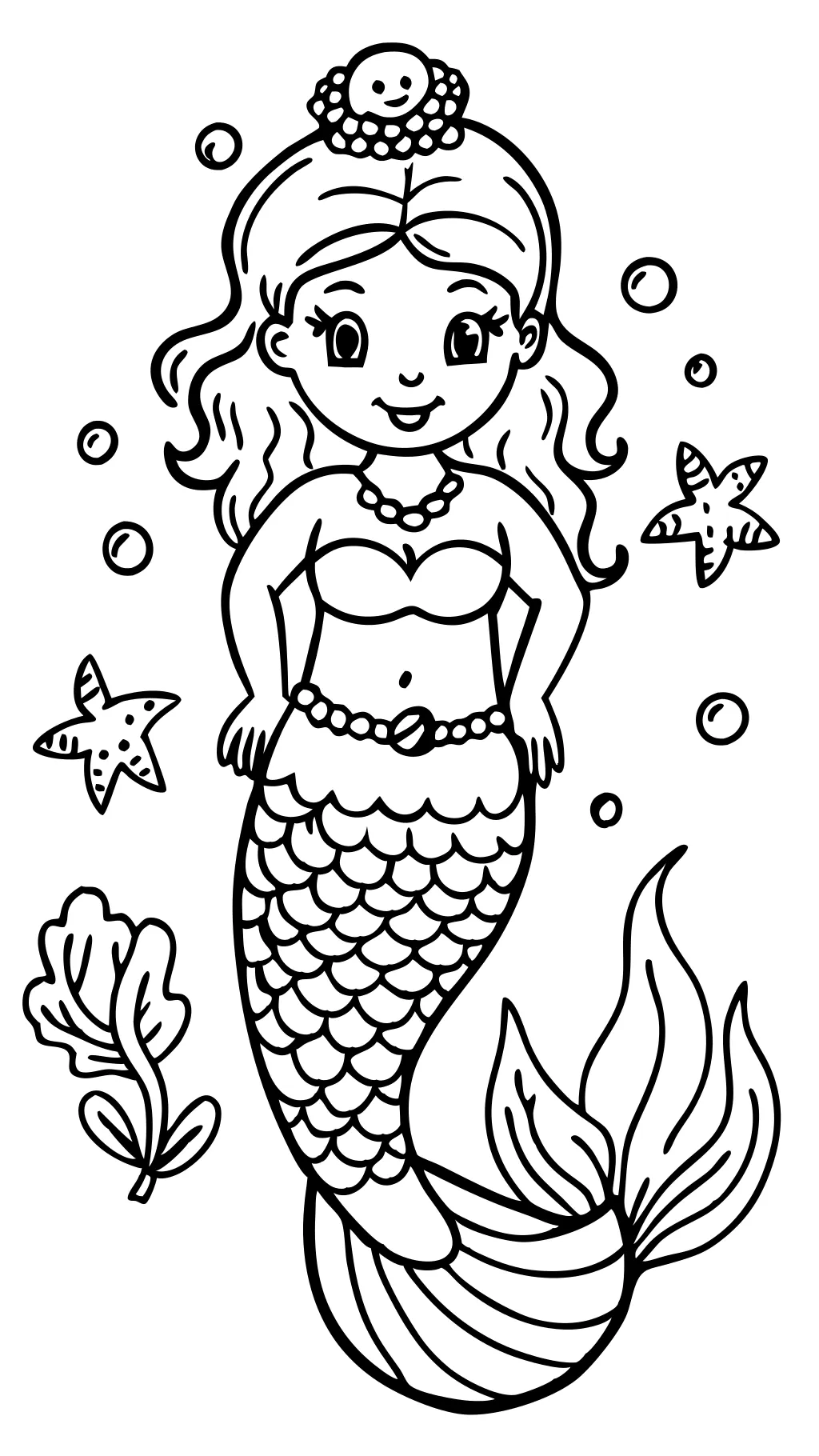 mermaid free printable coloring pages